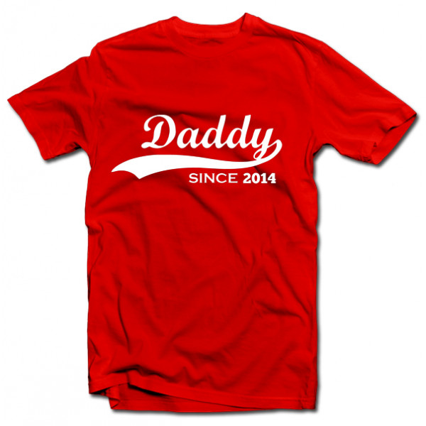 T-särk „Daddy since“ soovitud aastaarvuga