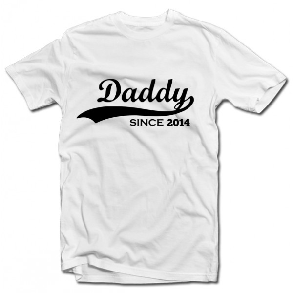 T-särk „Daddy since“ soovitud aastaarvuga