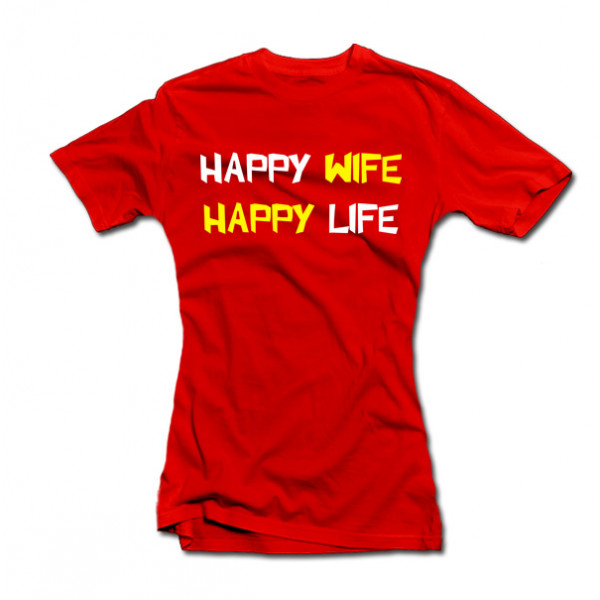 Naiste T-särk „Happy wife“