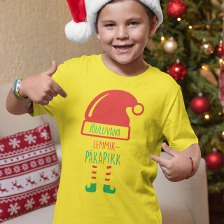 Laste T-särk „Jõuluvana lemmikpäkapikk“