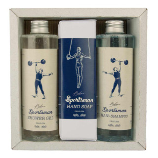 Kinkekomplekt "Sportsman" (dušigeel 250ml + seep 145g + šampoon 250ml)