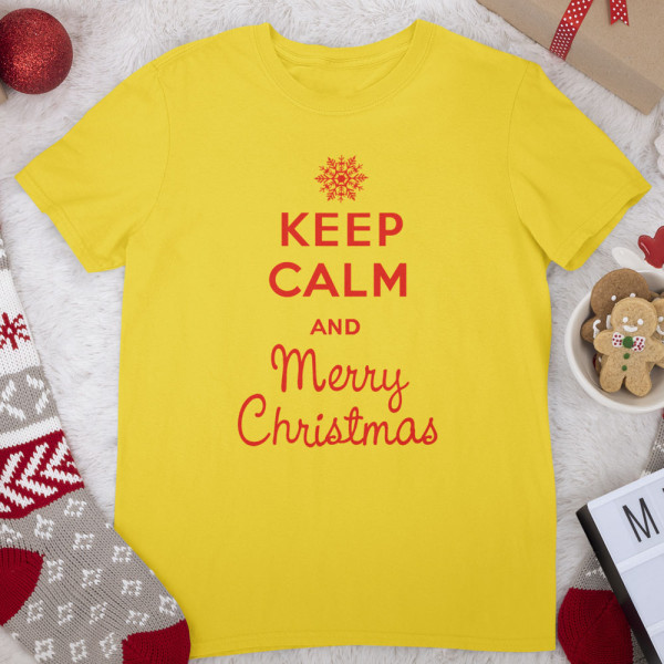 T-särk „Keep calm Merry Christmas“