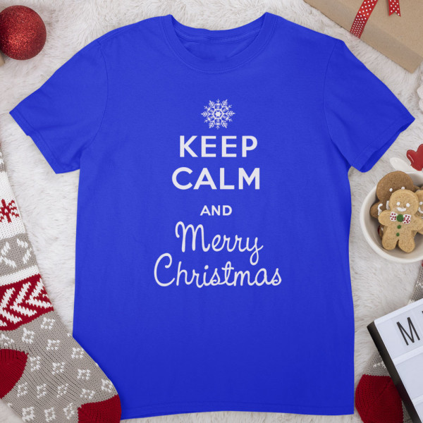 T-särk „Keep calm Merry Christmas“