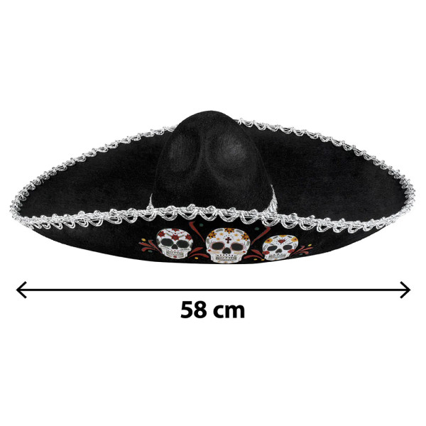 Mehhiko kübar "Sombrero Calavera"