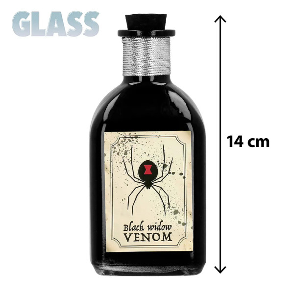 Klaaspudel "Black Widow Venom"