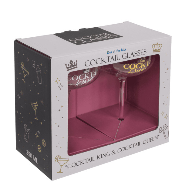 Kokteiliklaaside komplekt "Cocktail King & Queen"