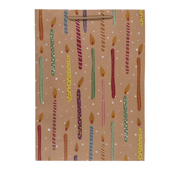Paberist kinkekott "Balloons and candles" (34,5x25x8,5cm)