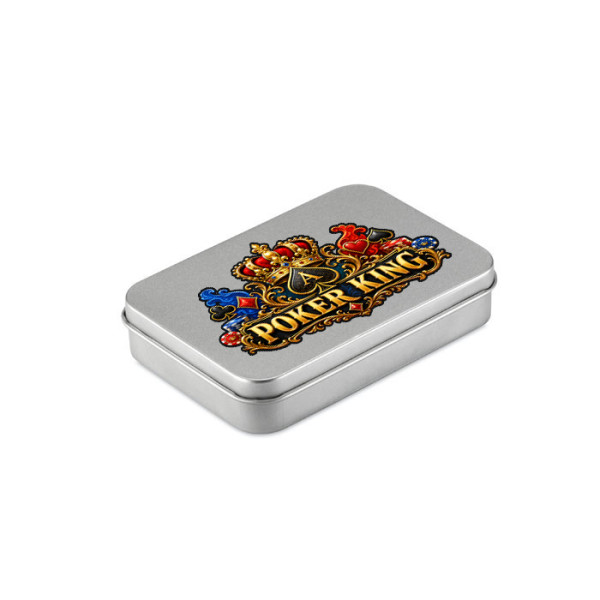 Mängukaardid metallkarbis „Poker King“