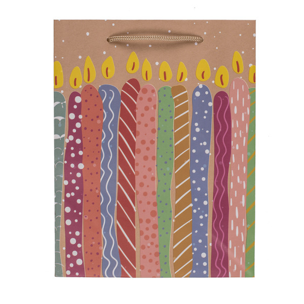 Paberist kinkekott "Balloons and candles" (23x18x8cm)