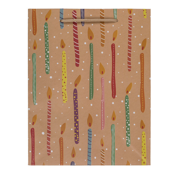 Paberist kinkekott "Balloons and candles" (23x18x8cm)