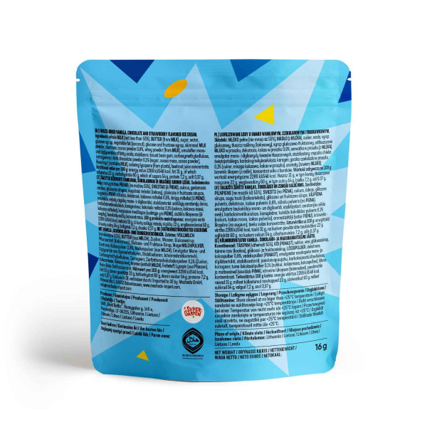 STAR CANDIES külmkuivatatud jäätis NEAPOLITAN (vanilje, šokolaad, maasikas), 16 g STAR CANDIES külmkuivatatud jäätis NEAPOLITAN (vanilje, šokolaad, maasikas), 16 g