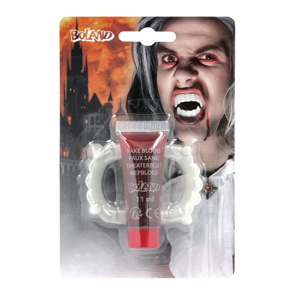 Vampiiri minikomplekt (kunstveri, hambad)