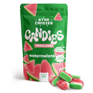 STAR CANDIES külmkuivatatud kummikommid “Watermelons“, 30g.