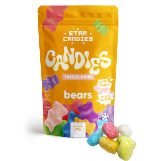 STAR CANDIES külmkuivatatud kummikommid "Karud", 20g