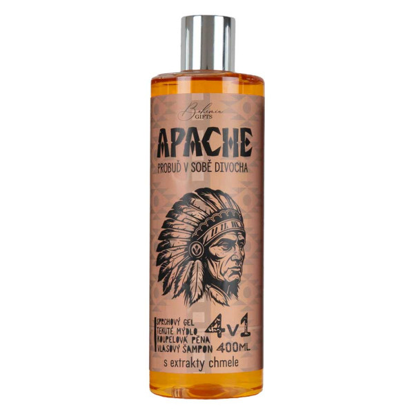 Meeste dušigeel, šampoon, vaht ja seep 4in1 „Apache“ (400ml)