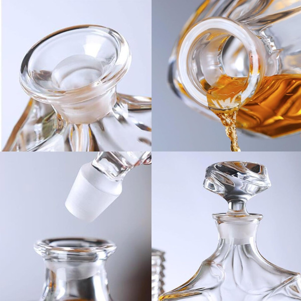 Kristallkarahvin ja 6 klaasi komplekt "OPULENT ELEGANCE"