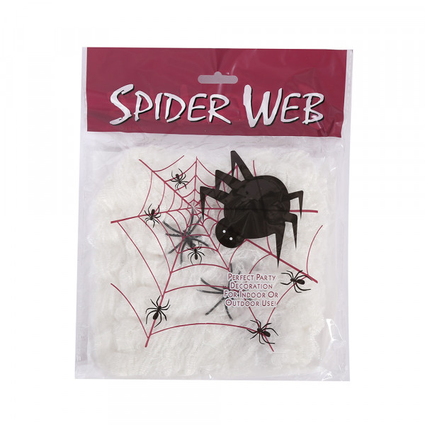 Ämblikuvõrk koos ämblikega, valge (60g.)