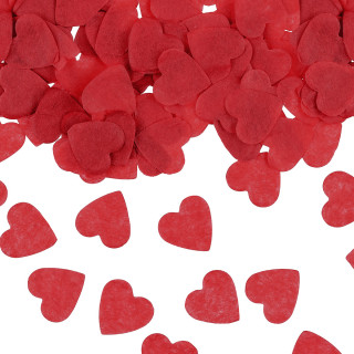 Punased paberist konfetid, südamekujulised