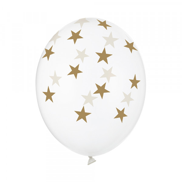 Õhupallid "Läbipaistvad tähed" (6 tk)