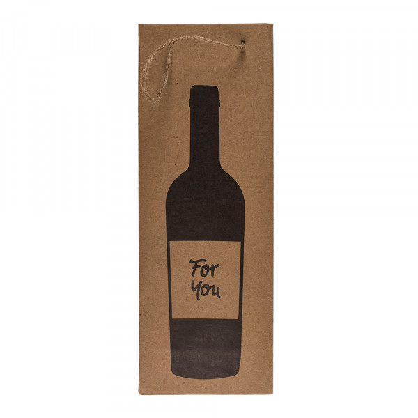 Jõupaberist kinkekott pudelile "Wine time" (35x9x9 cm)