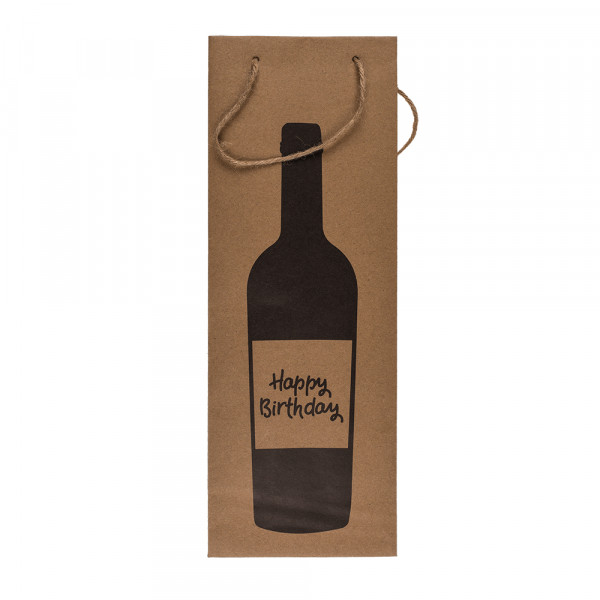Jõupaberist kinkekott pudelile "Wine time" (35x9x9 cm)