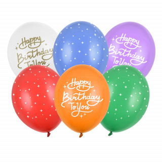 Õhupallid "Happy birthday to you" (6 tk)