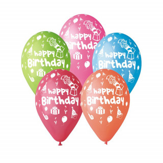 Õhupallid "Happy Birthday" (5tk)