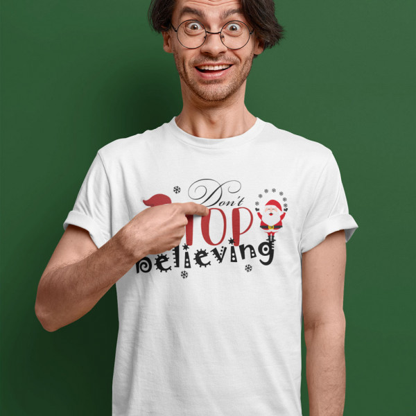 T-särk "Don't stop believing"