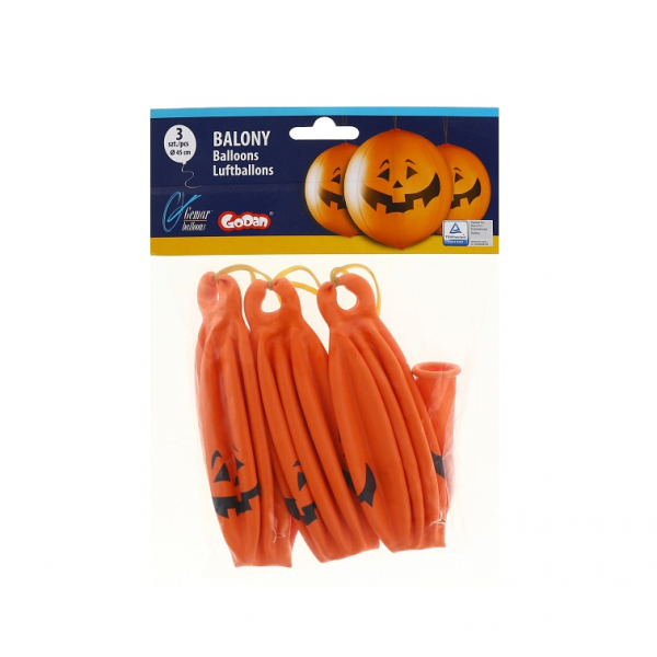 Premium õhupallid "Halloween Pumpkin" (3 tk)