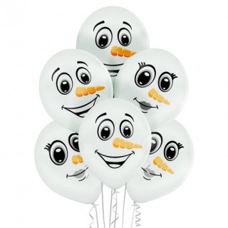 Premium õhupallid "Snowman" (6 tk)