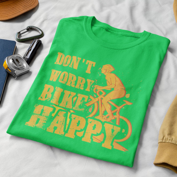 T-särk "Don't worry bike happy"