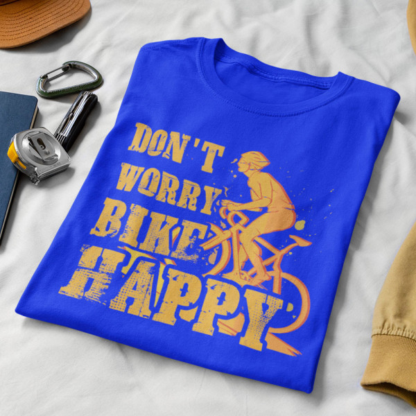 T-särk "Don't worry bike happy"