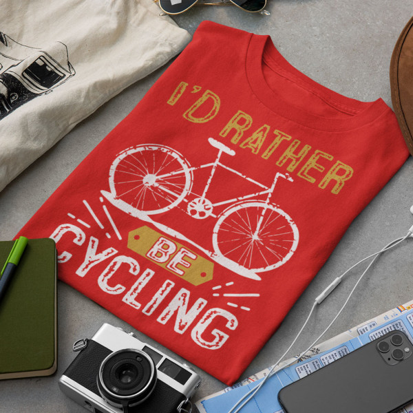 T-särk "I'd rather be cycling"