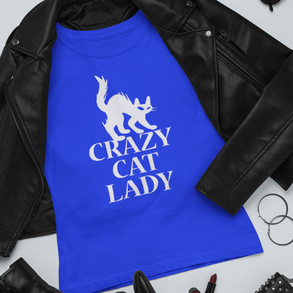 Naiste T-särk "Crazy cat lady"