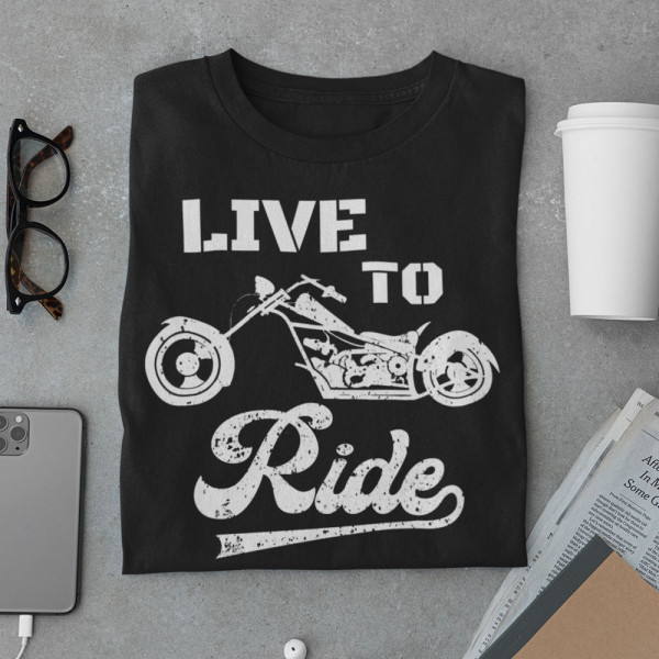 T-särk „Live to ride“