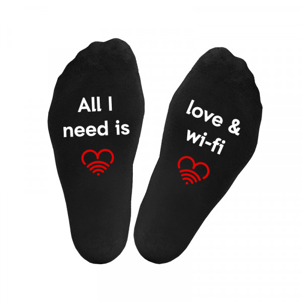 Naiste sokid „Love & Wifi“