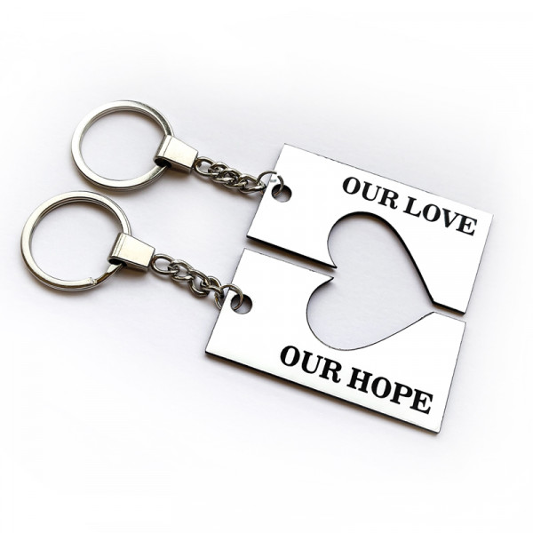 Võtmehoidjate komplekt "Our love, our hope"