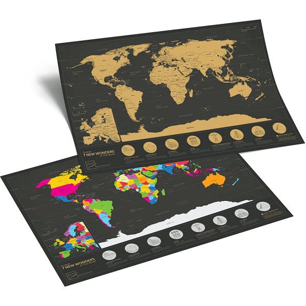 Kraabitav maailmakaart 7 maailmaimega, EnnoVatti, A3