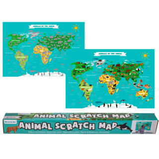 Kraabitav maailmakaart "Maailma loomad"