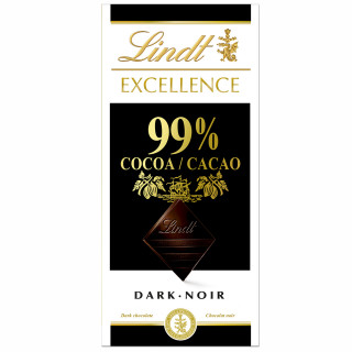 LINDT EXCELLENCE tume šokolaad (99%), 50 g