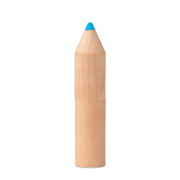6 pliiatsi komplekt puidust karbis, soovitud nimega