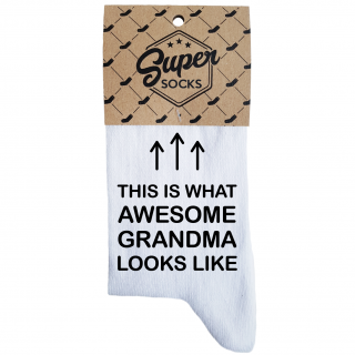 Naiste sokid „Awesome grandma“ 