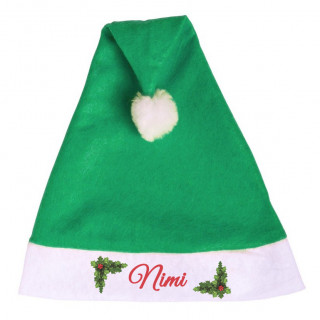 Jõulumüts soovitud nimega (roheline)