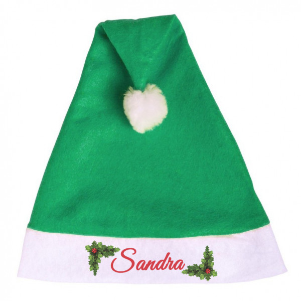 Jõulumüts soovitud nimega (roheline)