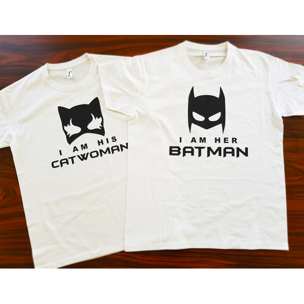 T-särkide komplekt „Batman & Catwoman“