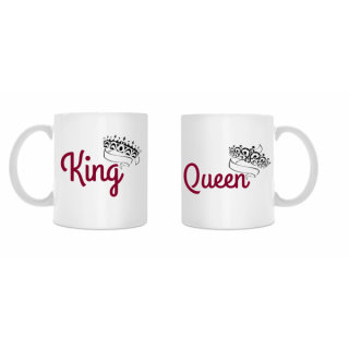 Tasside komplekt paarile „King & Queen“