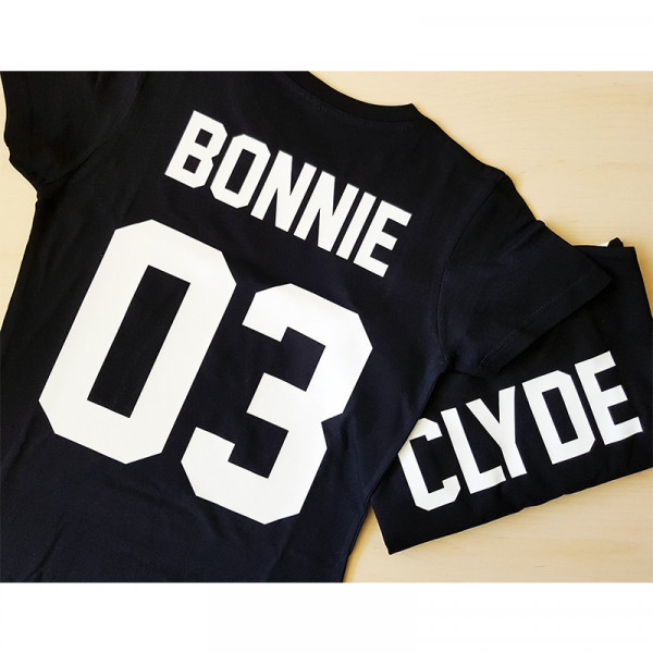 T-särkide komplekt "Bonnie ja Clyde" valitud numbritega