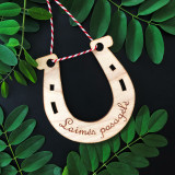 Graveeritud puidust hobuseraud „Õnnetoov hobuseraud“