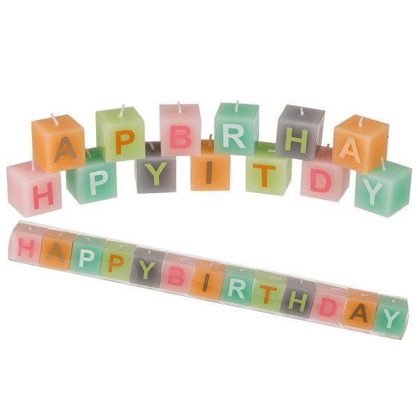 Sünnipäevaküünalde komplekt "HAPPY BIRTHDAY"