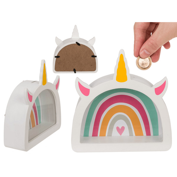 Puidust rahakassa - raam "Rainbow unicorn"